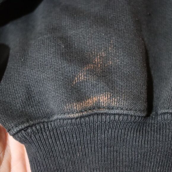 Champion Reverse Weave Vintage Y2K 90s Black & Camo Logo Hoodie LG - Picture 7 of 12